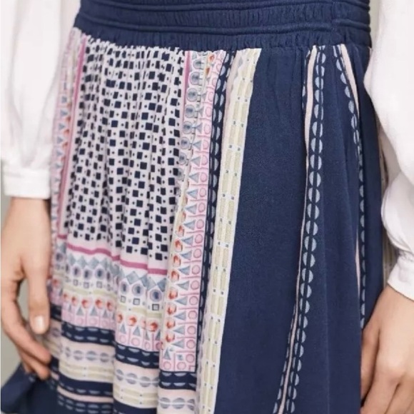 Holding Horses super soft rayon printed skirt with wide shirred elastic waist. - Picture 2 of 15